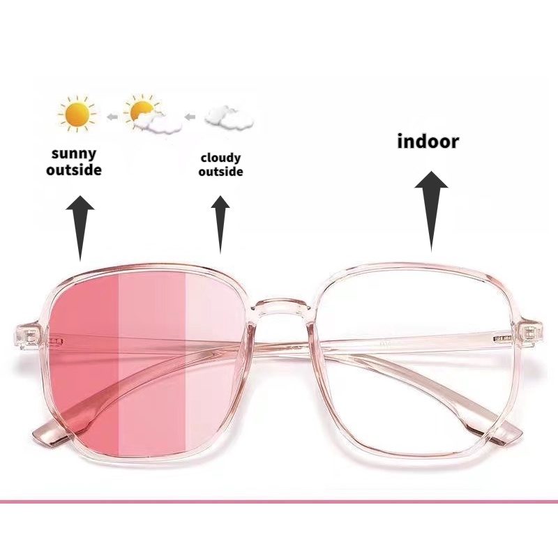 Kacamata Photochromic Anti Radiasi Bahan Metal Untuk Pria Dan Wanita