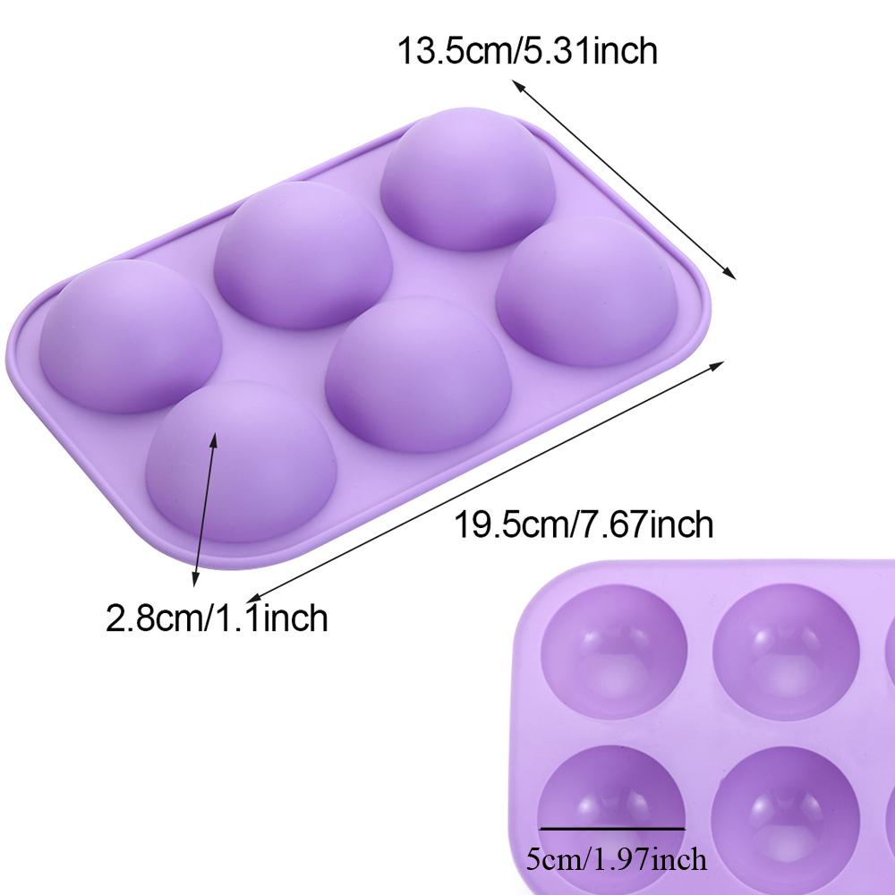 Cetakan Kue Muffin / Cupcake Bentuk Setengah Bola Dengan 6 Lubang
