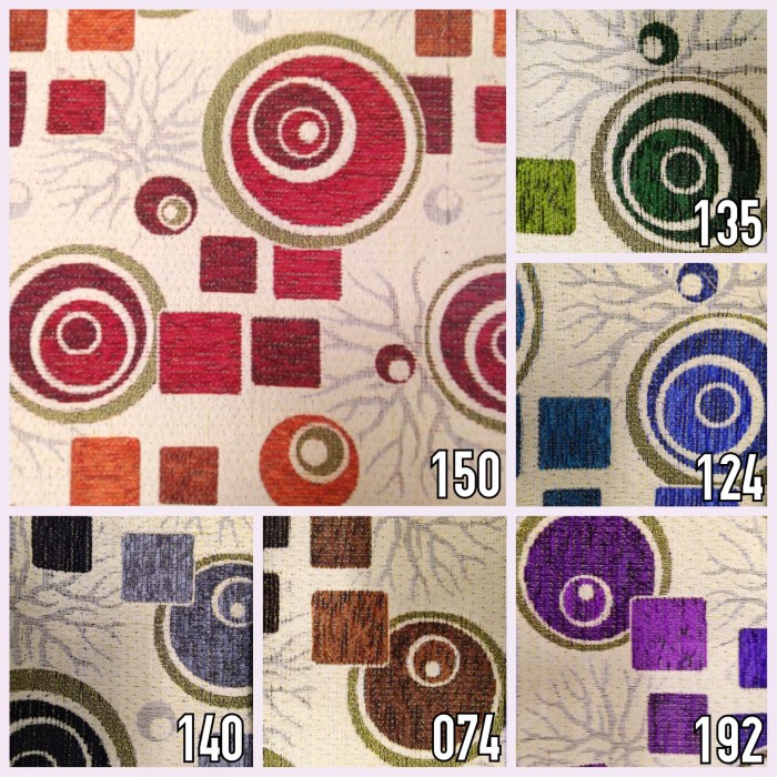 Kain Chenille Meubel Sofa / Kursi / Jok Motif Round Square - Modesto ~ yst168