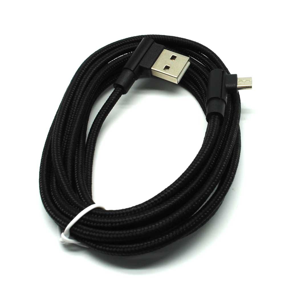 Kabel Charger L Shape 90 Degree Micro USB 2m - LX1