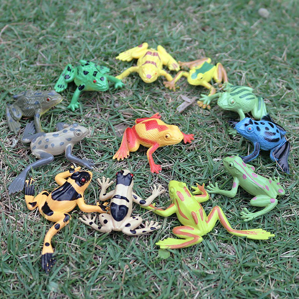 12 Pcs Simulasi Hewan Katak Amfibi Untuk Koleksi