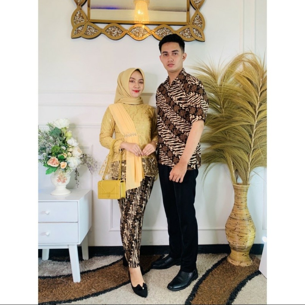 Couple kebaya aurora selendang terbaru - kebaya selendang tulle terlaris -couple kebaya pesta viral