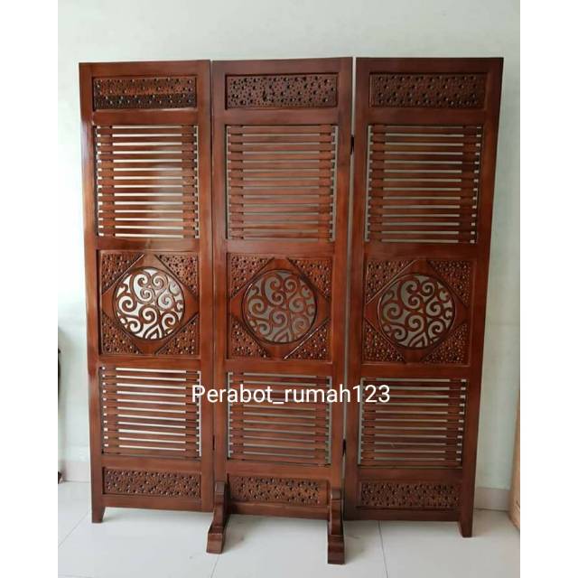 Sketsel penyekat ruangan kayu jati jepara