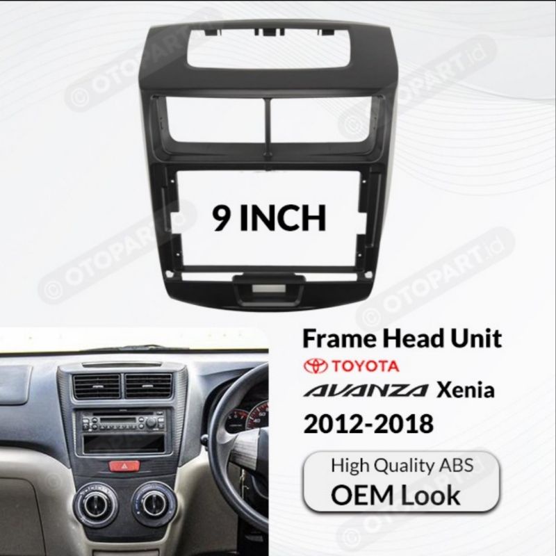 Frame Head Unit 9 in Avanza All New Avanza 2012 - Up Head Unit Android Avanza 9 inch