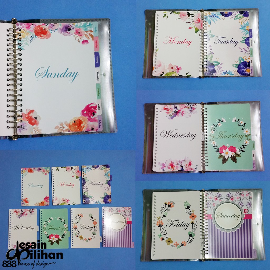 

Pembatas Binder Harian Tema Flower 2 Ring, 6 Ring, 20 Ring, 26 Ring 1 Set 7 Lembar Laminasi Murah