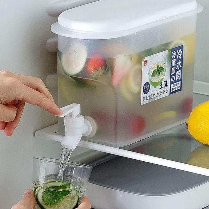 ✼ Dispenser Air Minum Dingin Water Tank Juice Jus dengan Tutup Keran Dispenser Mini Kulkas Dispenser