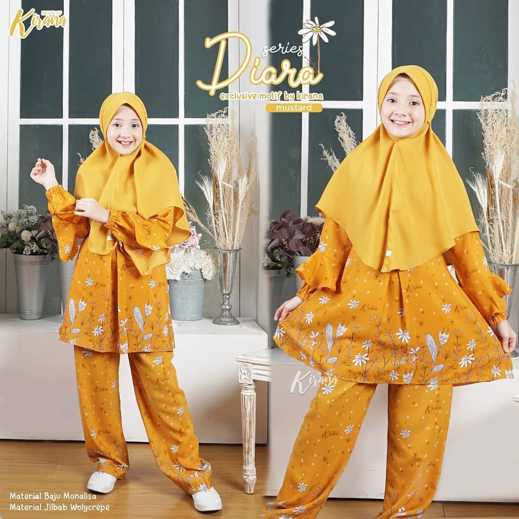 Set Tunik Anak Perempuan Diara Series Usia 9-10tahun by House of kirana