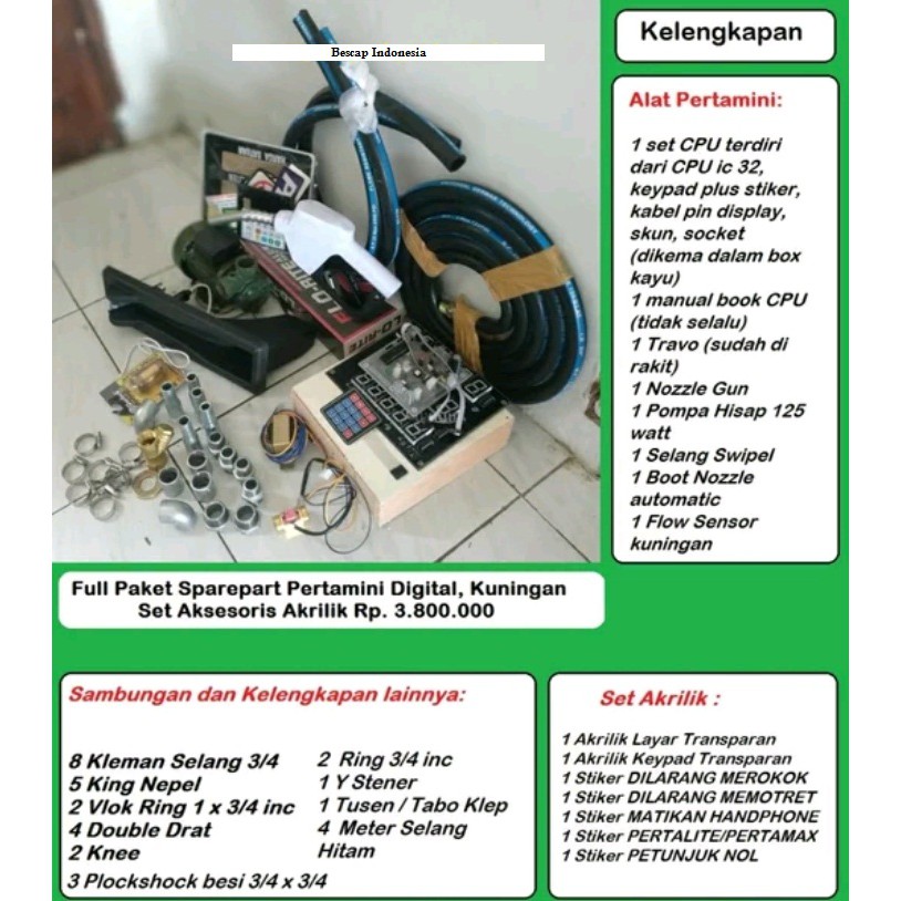 Paket Spare Part Pom Mini Pertamini Super Komplit