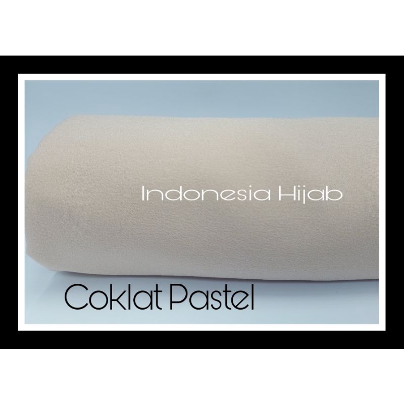 PASHMINA Diamond Premium 170 X 75 cm Jahit Tepi BUKAN DI NECI-coklat pastel