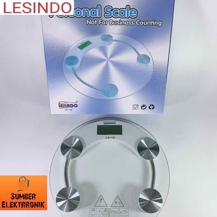Timbangan Badan Digital Polos 180 KG Timbangan Dewasa Timbangan Lemak Lesindo LS 10