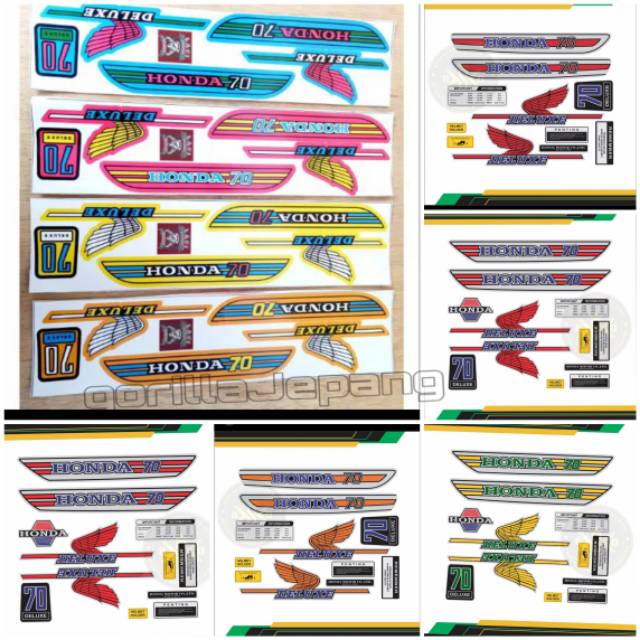 Stiker bodi C70 set warna racing