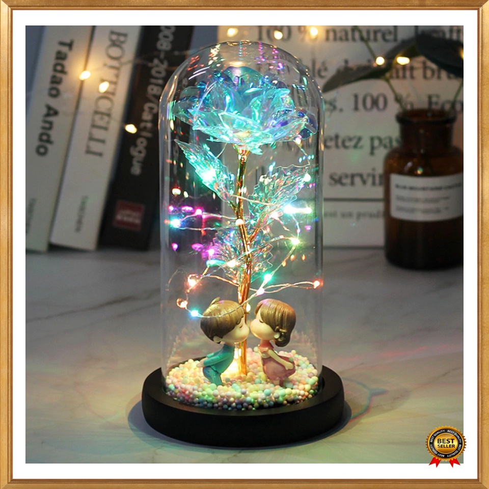 GS8 Bunga Mawar Lampu LED Dekorasi Galaxy Rose Eternal Fairy String Lights SZVVI  MSFRG-003 Whi