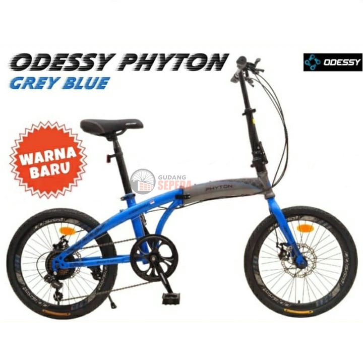 Khusus  Gojek/Grab Instan Sepeda Lipat Odessy Phyton Batik Edition 16 & 20 inch Pacific Shimano kredit cicilan Murah Garansi-6