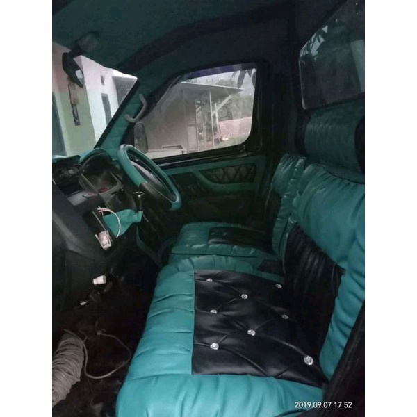 ( Free 3 Aksesoris)Sarung jok cover jok plafon kabin pintu full interior Grandmax Carry pickup T120s
