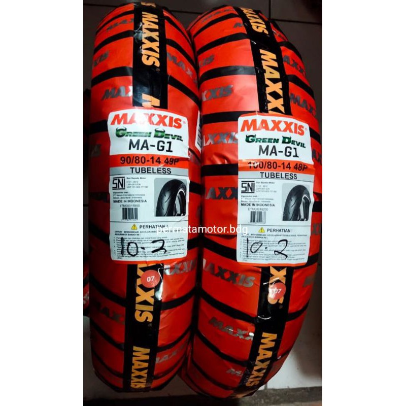 Paket Ban Matic Lebar Maxxis Green Devil TL