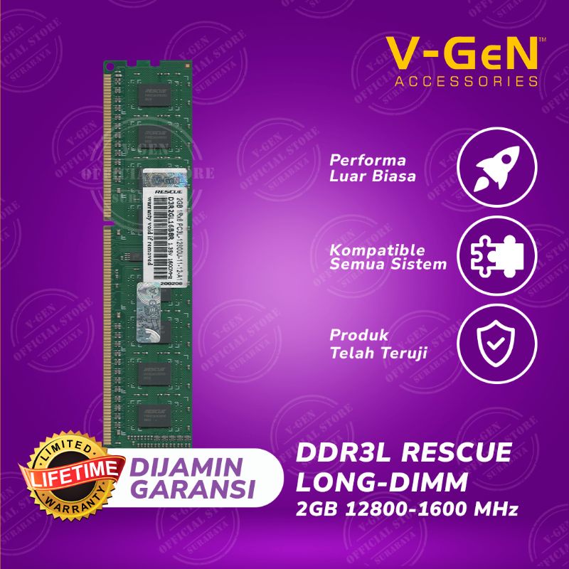 RAM DDR3L 2GB 12800 V-GEN RESCUE