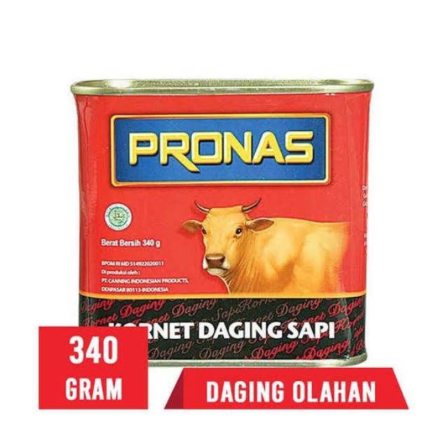 

PRONAS Kornet Daging Sapi Ayam Corned Beef Chicken 340 Gram - Makanan Kaleng