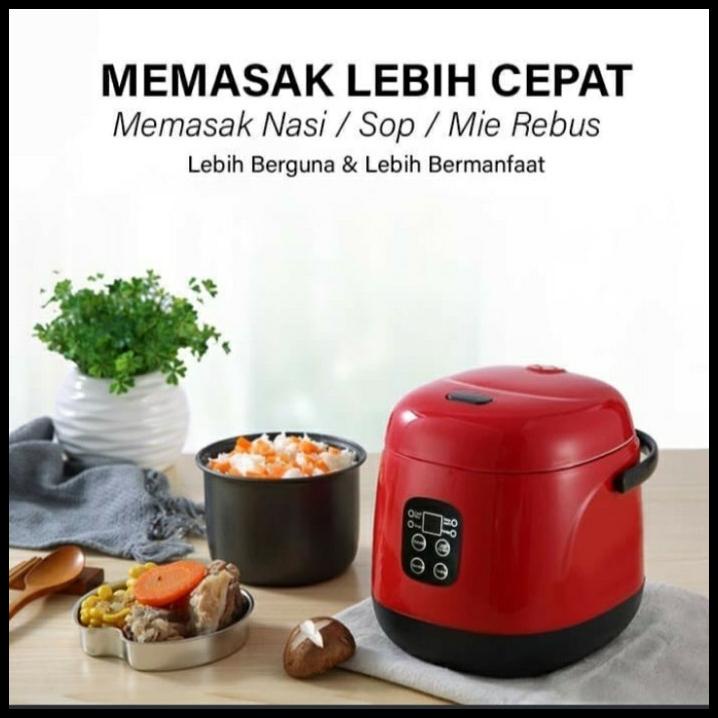Gm Bear Smart Mini Multifunction Rice Cooker Red 1224- Penanak Nasi