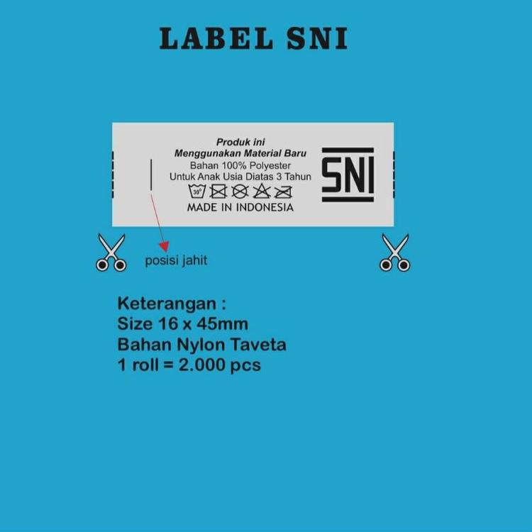 

Grosir MSC82 Jasa Printing label sni, logo, wash label dll MSC