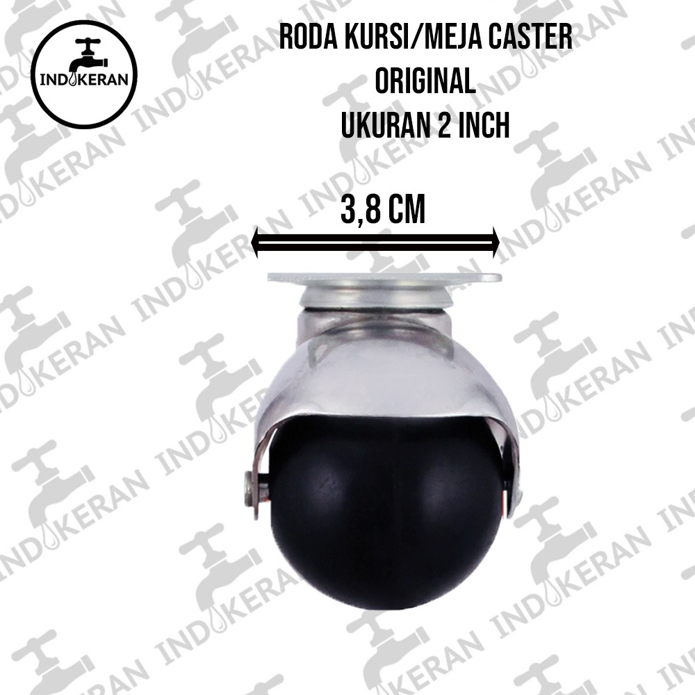 INDOKERAN - Roda Kursi Caster Karet - 1 Pcs - High Quality