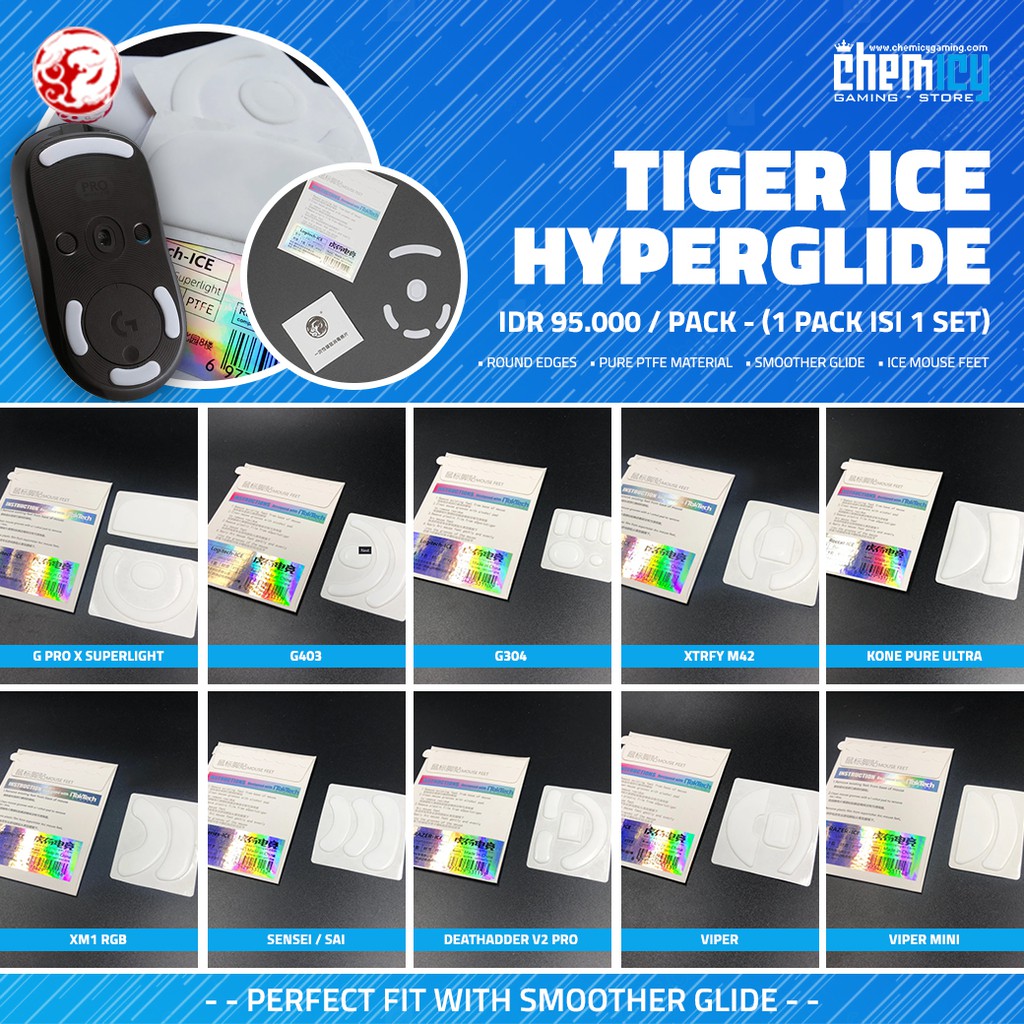 Tiger Arc Ice Edition Gaming Mouse Feet Hyperglide / Hyperglides