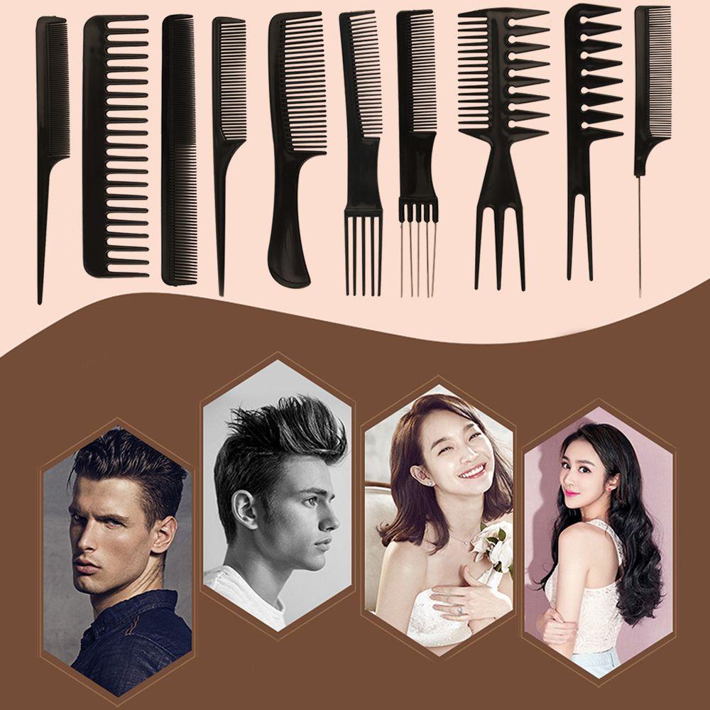 Nanas 10pcs/Set Sisir Rambut Profesional Alat Styling Kecantikan Hairdressing Salon