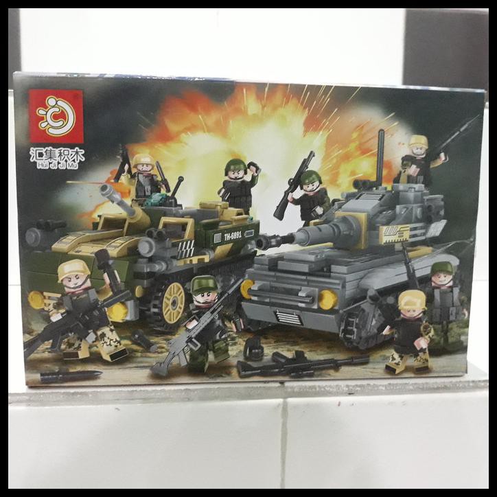 Lego Brick Tank Amphibi Militer Kendaraan Mobil Perang Misil 3 In 1 -1