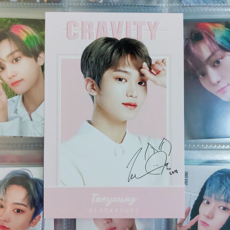 CRAVITY TAEYOUNG YOUNGTAE BLACK ROUGE POSTCARD