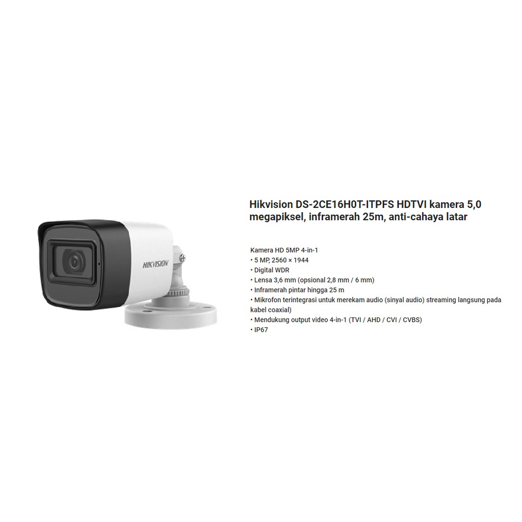 Hikvision DS-2CE16D0T-ITPFS (2.8 MM)