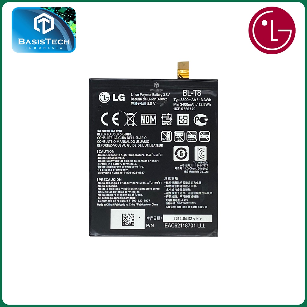 BATERAI LG G Flex F340 D950 D955 D958 D959 LS995 - BL-T8 - ORIGINAL QUALITY