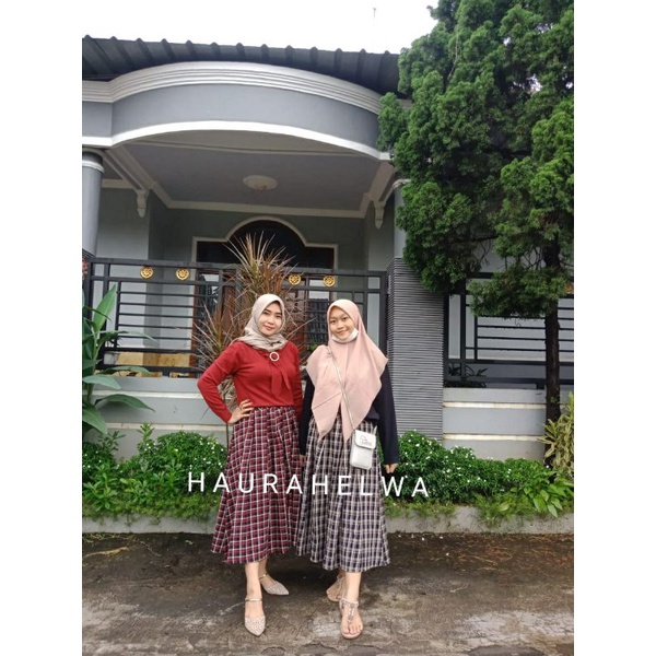 ROK FLANEL IMPORT MIDI 7/8 TARTAN HAURAHELWA-1