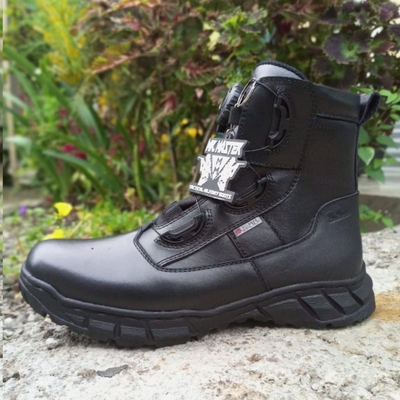 Sepatu Pdl Tali Putar Lantas Midtrex Kulit Sapi Asli Berkualitas Merk Mr.Master Sepatu Pdl Tni Polri Security Satpam