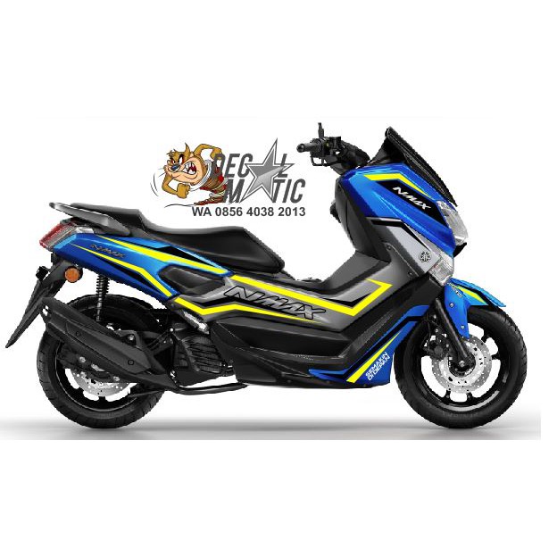 Striping Cutting Stiker  Nmax 2015 2016 2017 2018 2019 BIru - 09