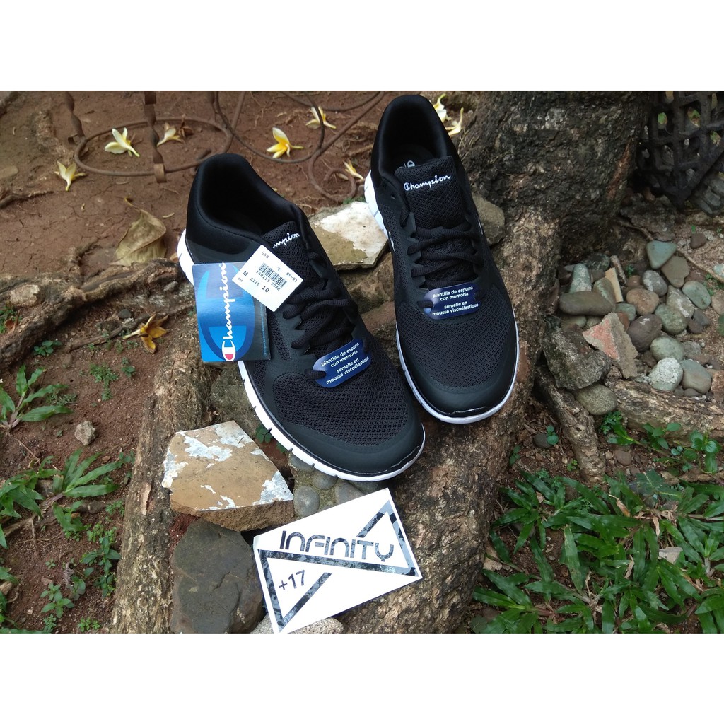 Champion Original Shoes Gusto Black - Sepatu Champion Pria/Wanita/Unisex