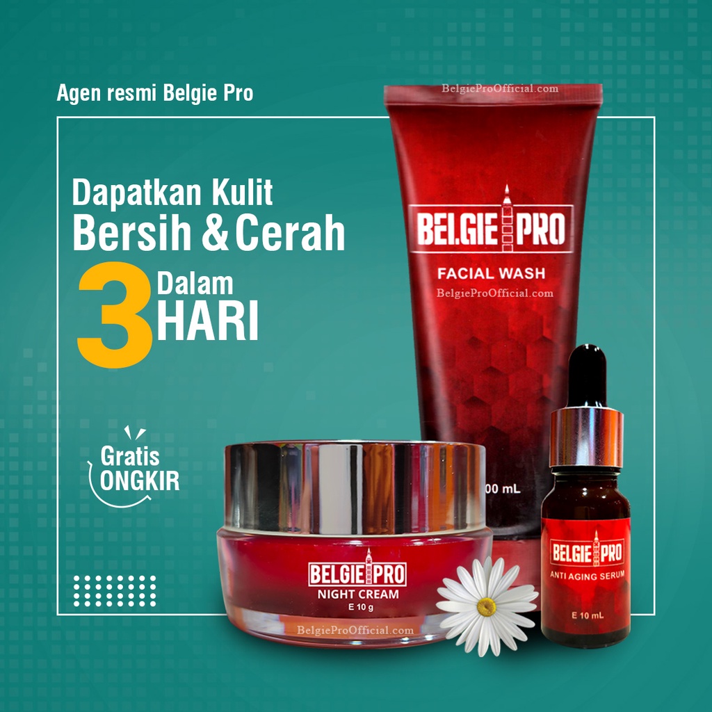 BELGIE PRO PAKET SERIES BY IPPHO SANTOSA PERAWATAN SET KECANTIKAN SEPAKET SKINCARE FACIAL WASH SERUM