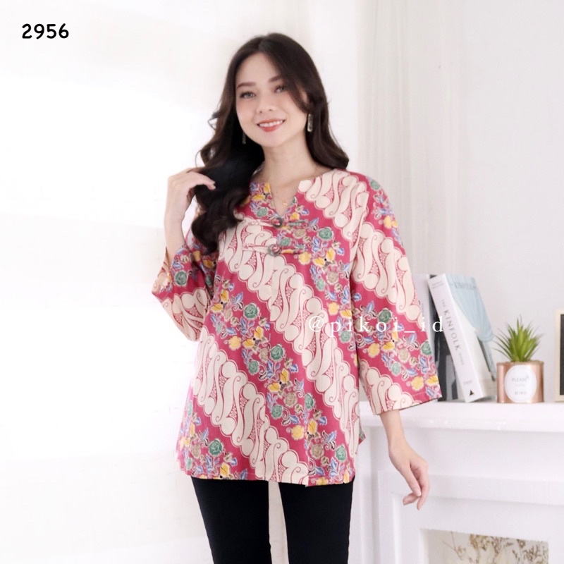 Atasan batik wanita / blouse batik cewek modern / atasan kimono batik mura / blouse batik busui 124