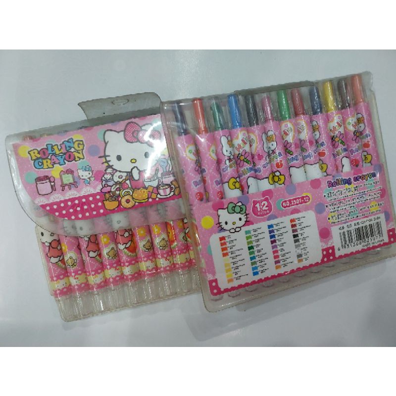 

CRAYON PUTAR 12 WARNA HELLO KITTY