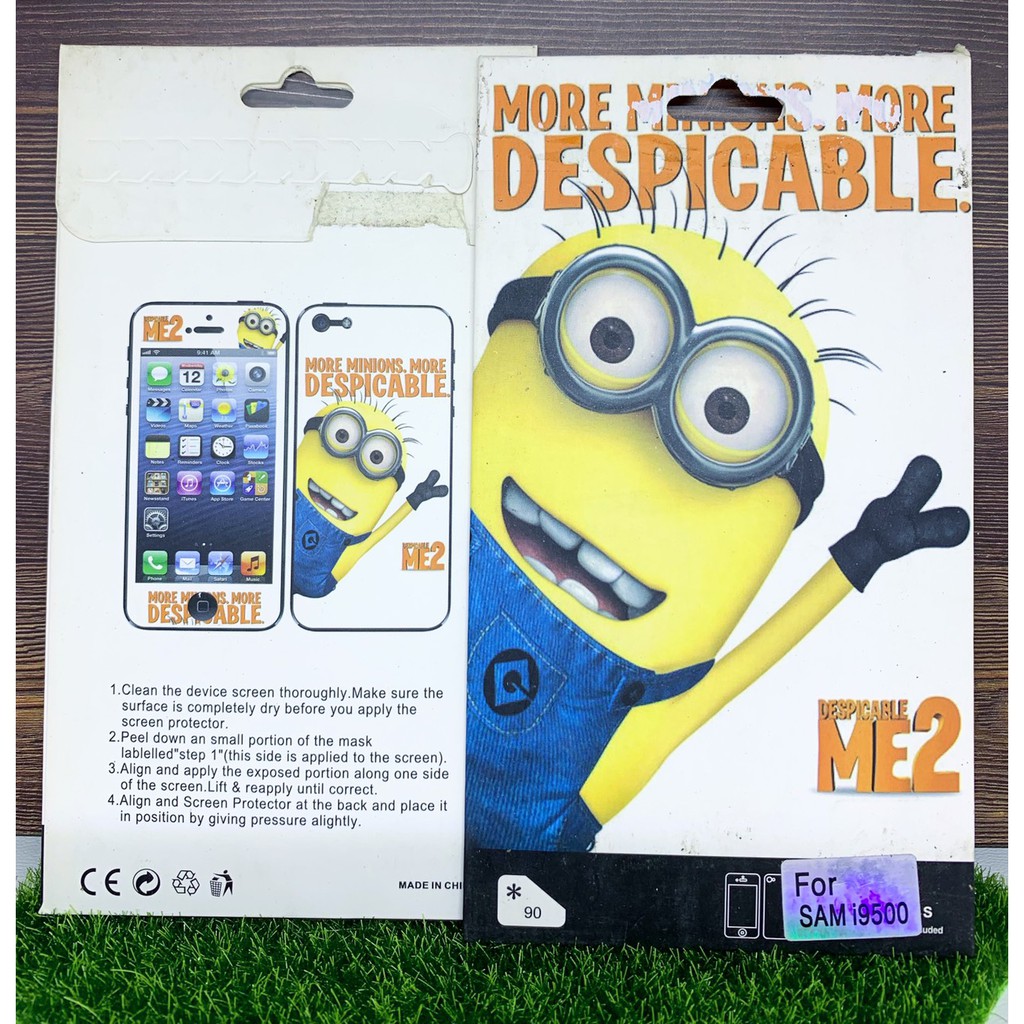 Screen Guard Stiker Pelindung Layar Minion Lilo Stitch Micky Minnie Mouse Samsung S4 / i9500