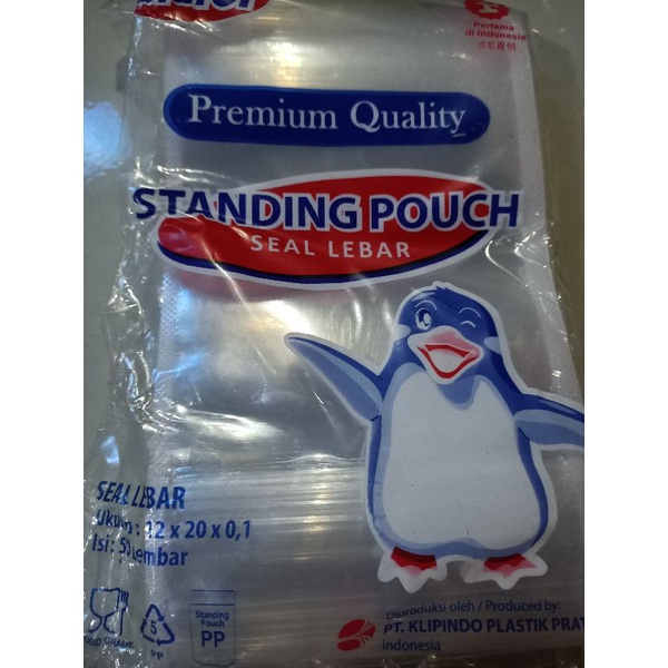 plastik standing pouch premium 12x20 (50 lbr)