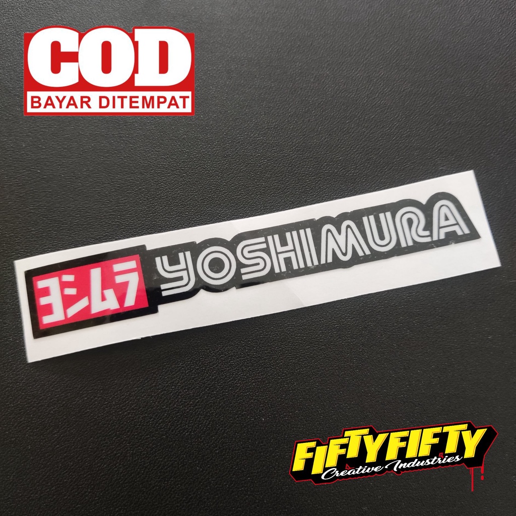 Stiker Print Cut YOSHIMURA Stiker Printing Laminasi Glossy Stiker Motor Mobil Helm Sudah Membentuk Pola Desain