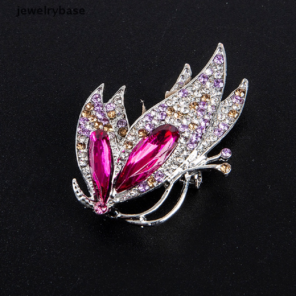 Bros Pin Korsase Bahan Alloy Hias Kristal Gaya Korea Untuk Wanita