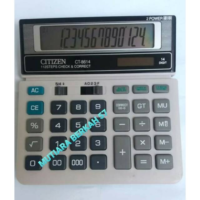

Alat Prhitungan Kalkulator CITIZEN CT-8614 14 DIGIT 2 power Check N Choret Trmurah