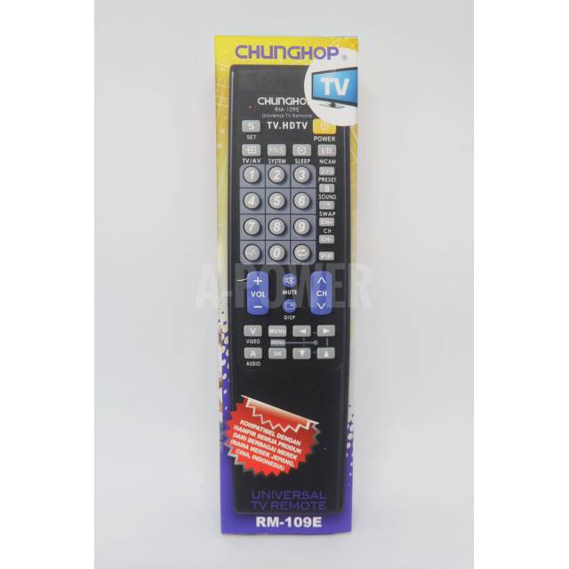 Chunghop - Remote TV Universal/Multi | 109E