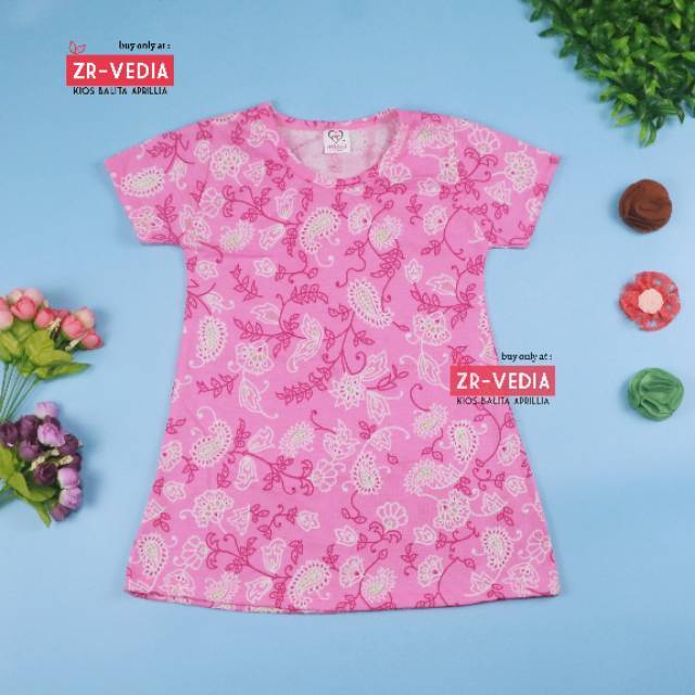 Dress Amirah uk 1 2  Tahun  Lengan Baju  Tidur  Balita Anak  