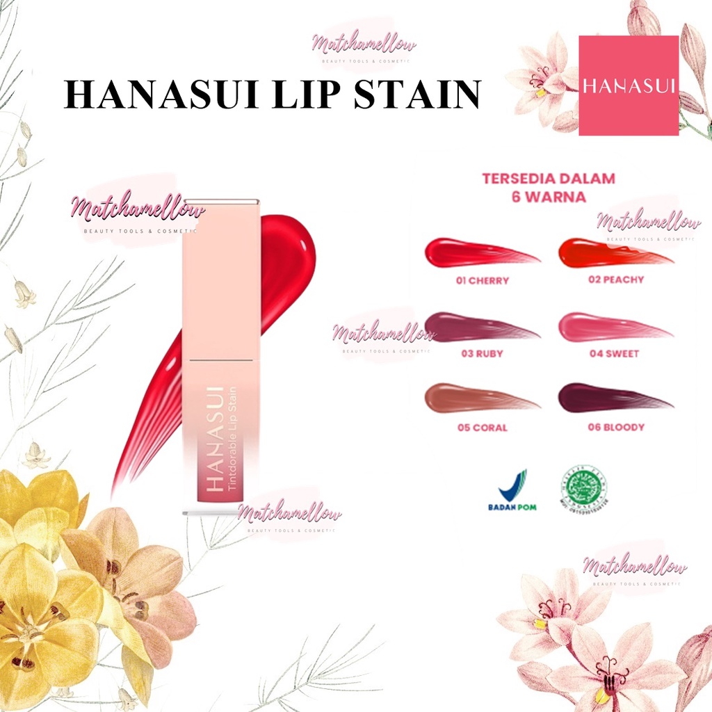 ❄️MATCHA❄️HANASUI TINTDORABLE LIP STAIN - LIPTINT HANASUI STAIN BPOM ORIGINAL