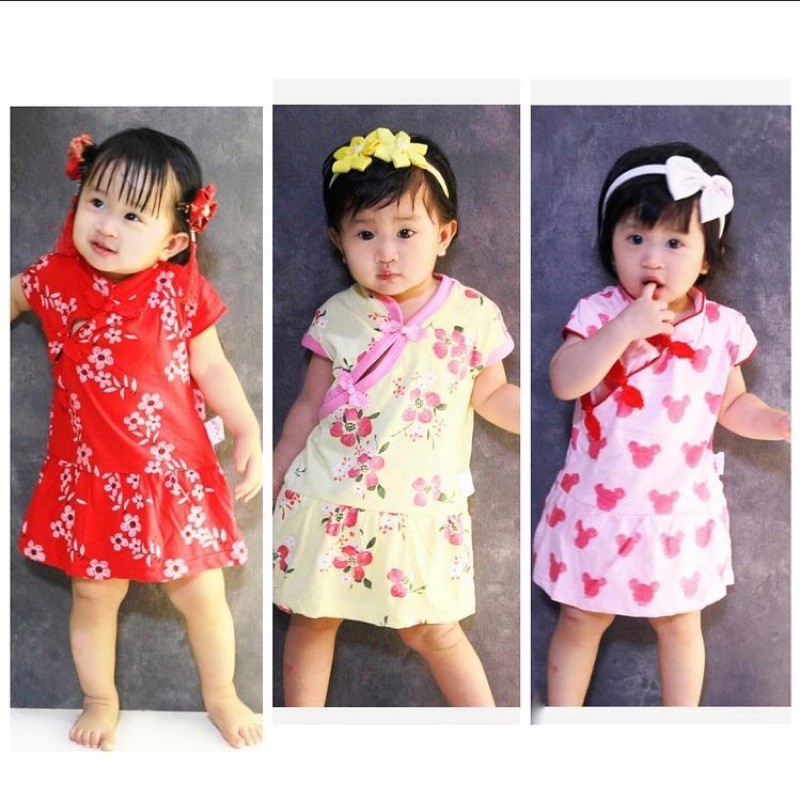 Jumper Cheongsam Import | Dress Jumper Imlek Bayi Impor | Gaun Imlek