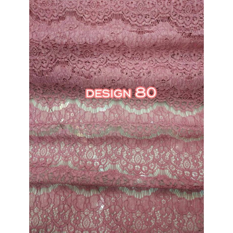 Kain Brokat Tirai/Bahan Blouse Renda/Bahan Dress Motif Tirai - Maroon