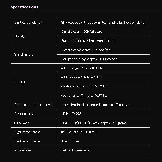 Pengukur Intensitas Cahaya - Sanwa LX20 Lux Meter Illuminance Meter