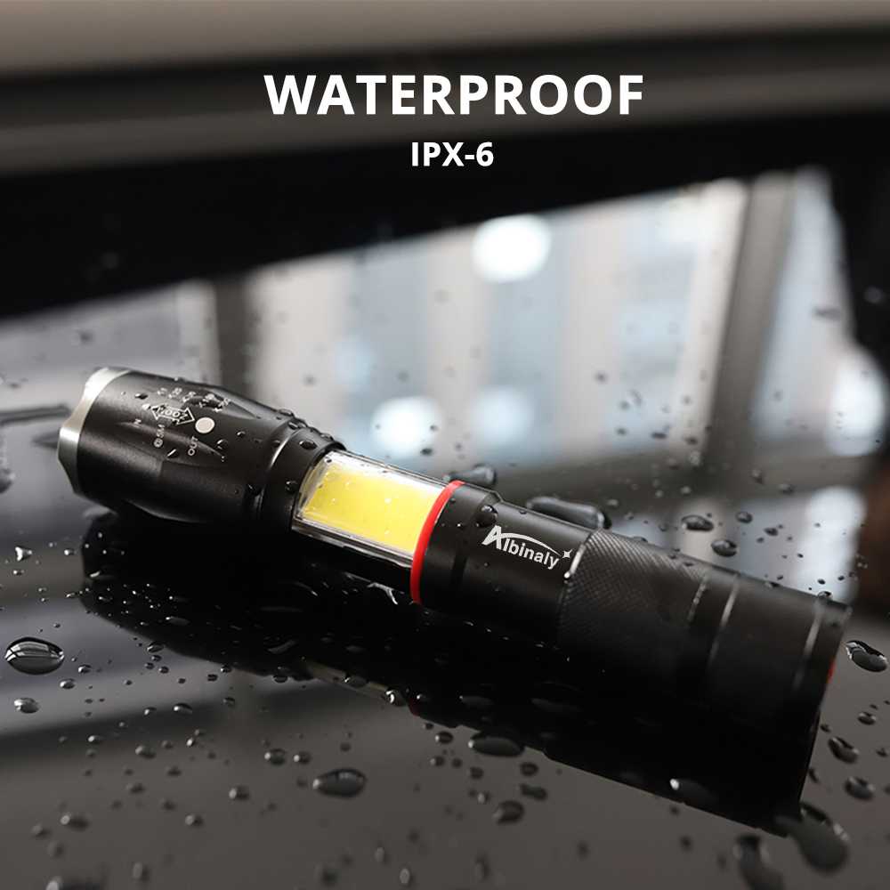 IDN TOOLS - TaffLED Senter LED Torch Cree XM-L T6 +Baterai+Charger+Box - E17 COB