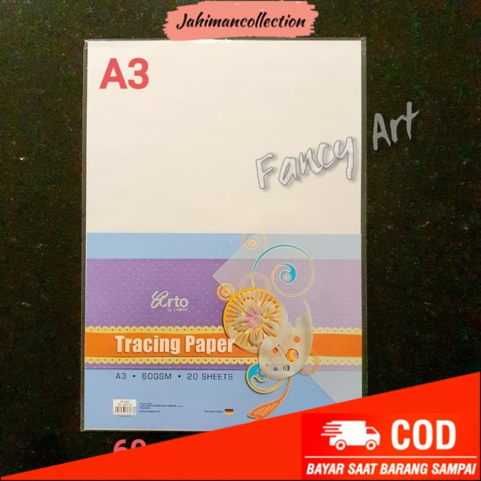 

✨ BISA COD ✨ ARTO Tracing Paper A3 / kertas kalkir ( 60gsm 20sheets )